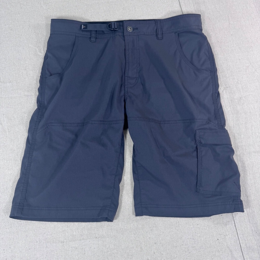 Prana Stretch Zion Cargo Shorts Mens 35 Gray Excellent Hiking Outdoor M3STRE116